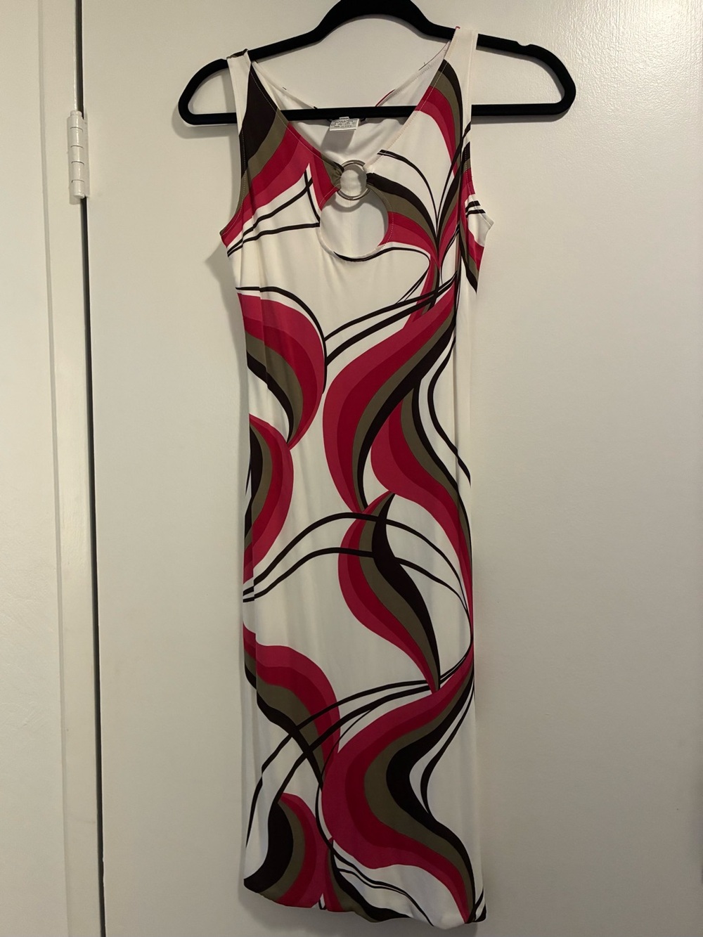 Panepinto Designer Y2K Cutout Midi slip Bodycon Dress - Made In Italy Size Small - Picture 7 of 7